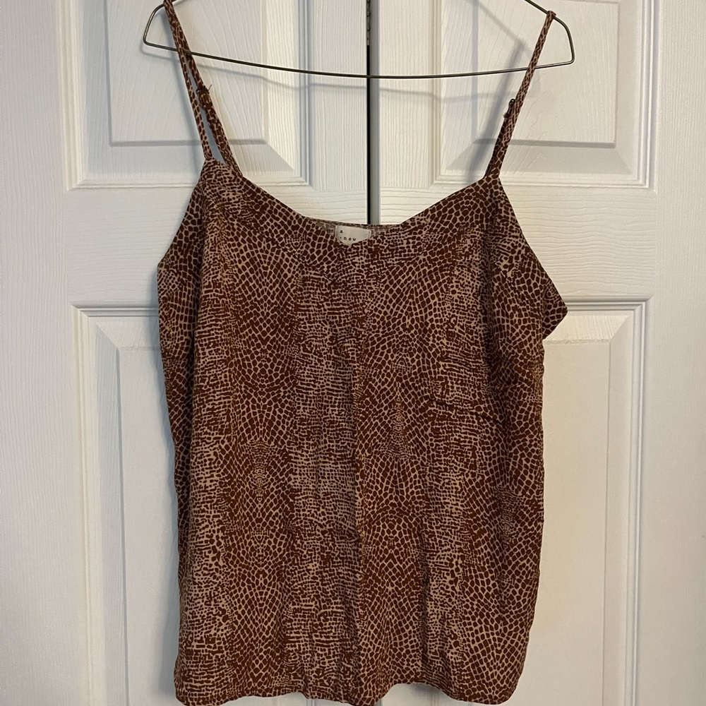 a new day Brown Animal Print Cami Top